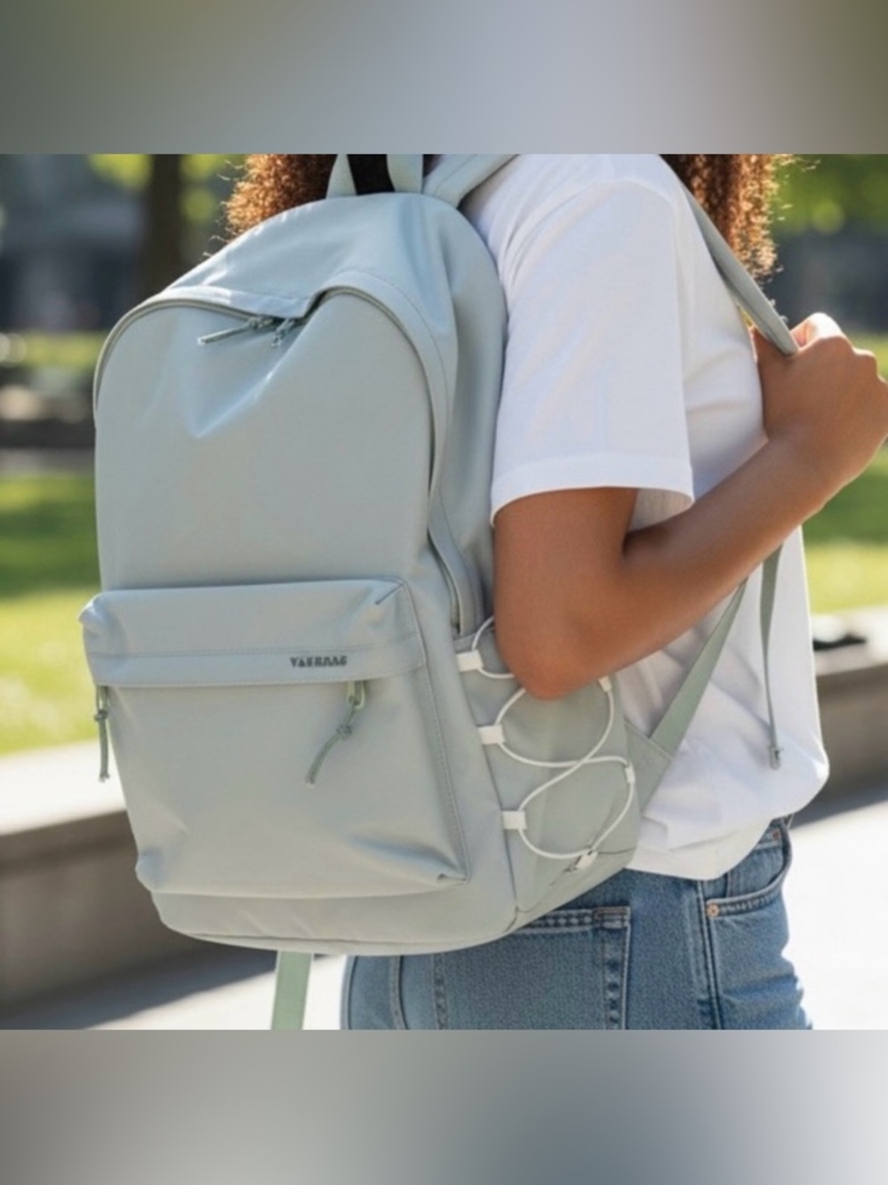 Light Gray Backpack - Modern Full Size NWOT
